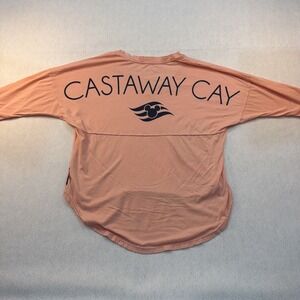 Disney Spirit Jersey Unisex Medium Castaway Cay Cruise Line Peach Color